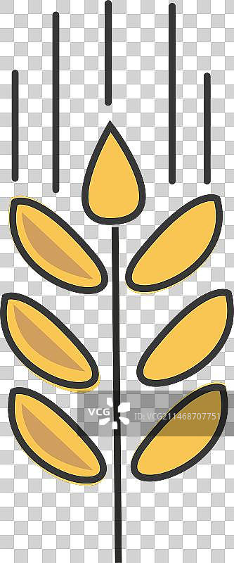 笔画烘焙小麦图片素材