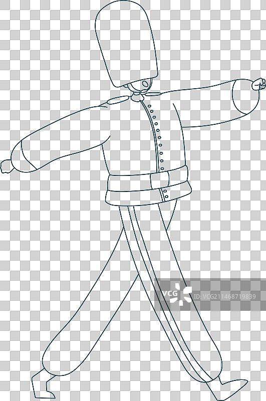 英国皇家卫队行进笔触图片素材