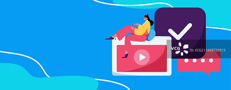 教育学习的人物扁平矢量概念手绘插画图片素材