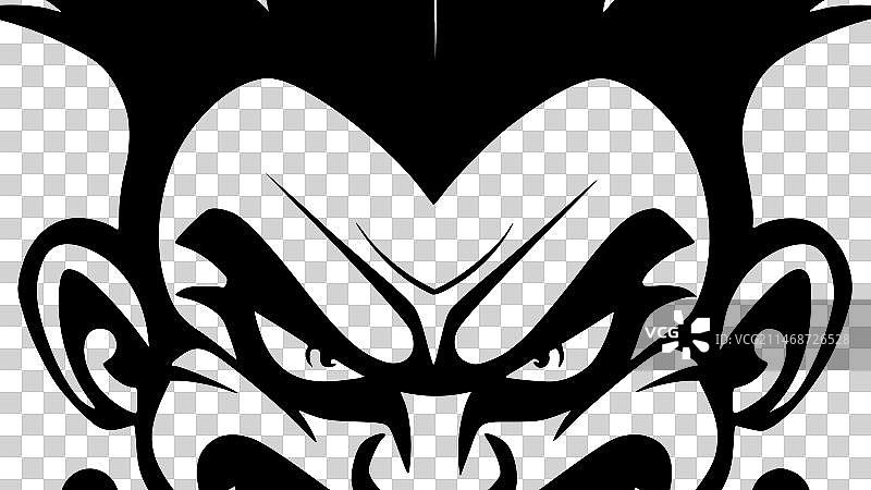 小丑 - 简约扁平风格Logo图片素材