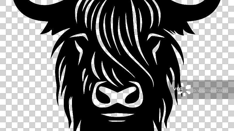 高地牛 - 简约的简单轮廓图片素材