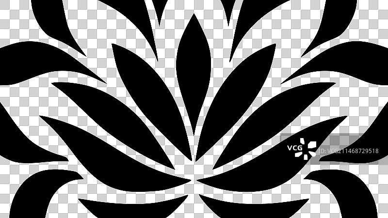 曼陀罗-黑色和白色孤立的图标图片素材