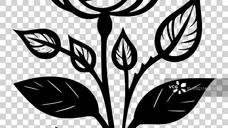 高品质玫瑰Logo，适用于T恤图片素材