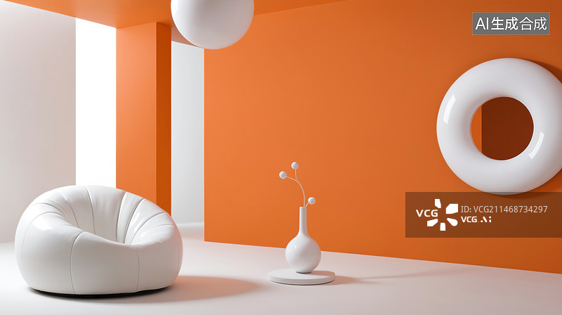 【AI数字艺术】先锋风格极简主义空间设计图片素材