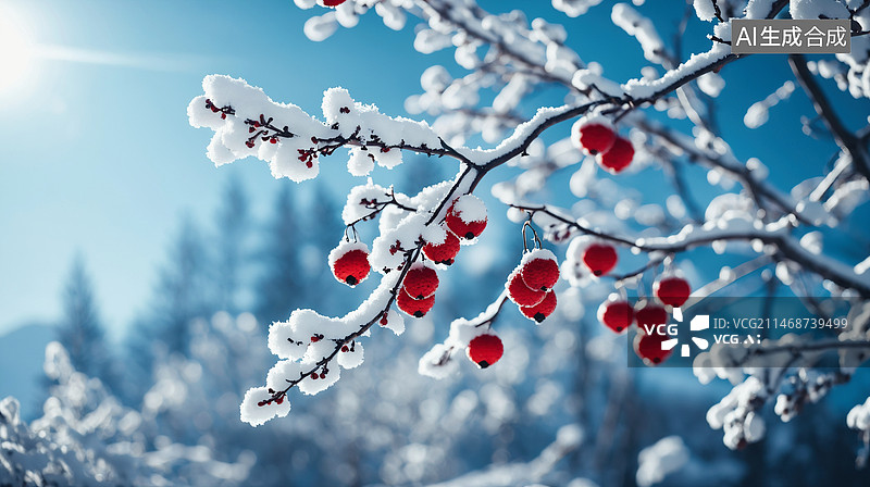 【AI数字艺术】冰雪世界冬季风景图片素材