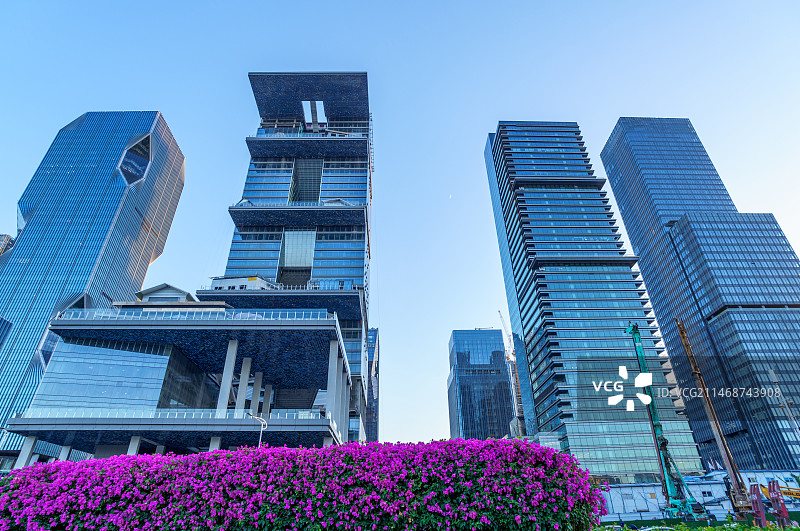 广州琶洲琶醍CBD摩天大楼建筑群图片素材