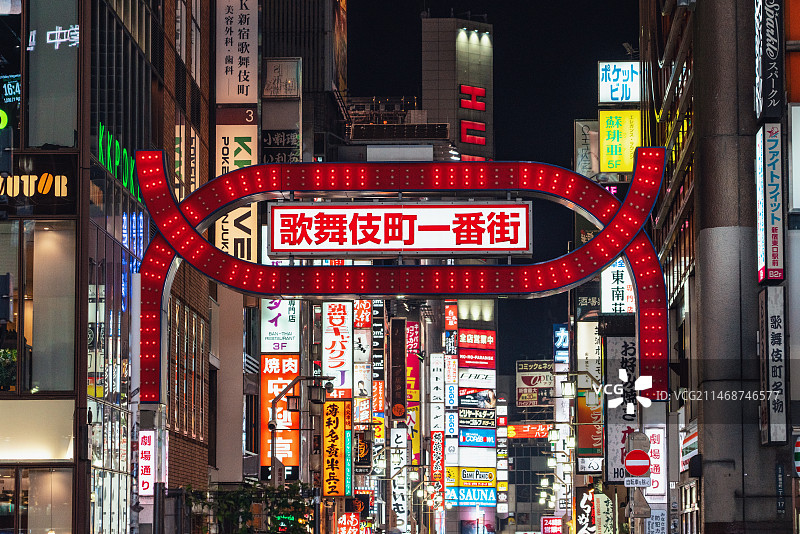 东京歌舞伎町一番街图片素材
