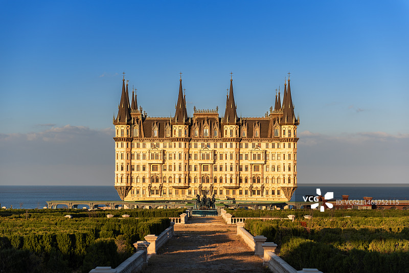 山东蓬莱文成城堡图片素材