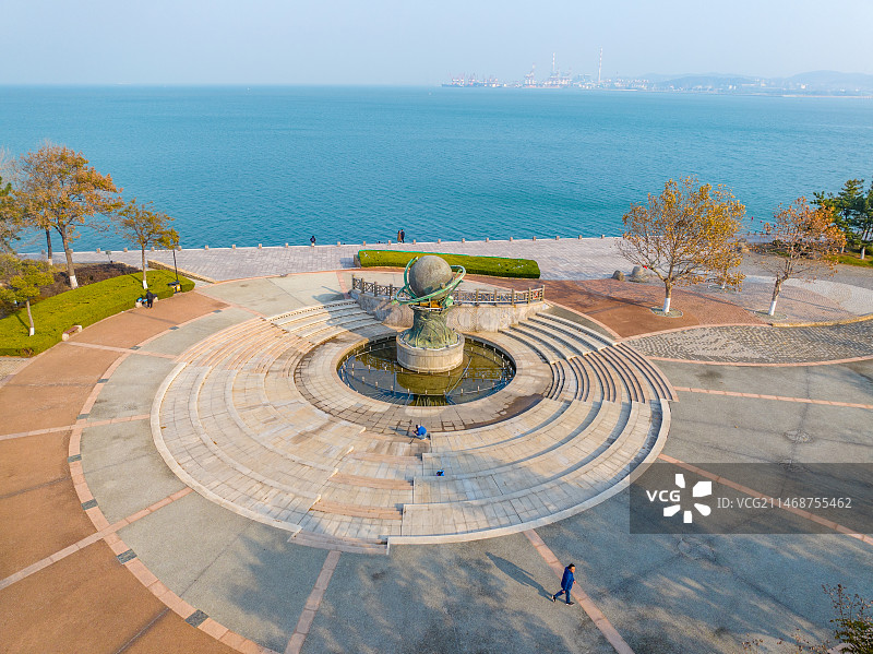 威海环海路的悦海公园图片素材