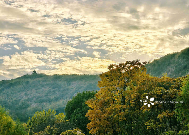 斜阳满秋空图片素材