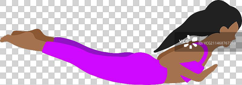 穿着紫色衣服的非裔美国长发女子图片素材