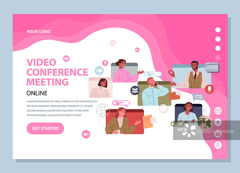 视频会议已成为不可或缺的一部分图片素材