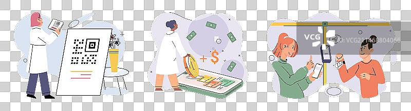 非现金无接触式无线交易图片素材