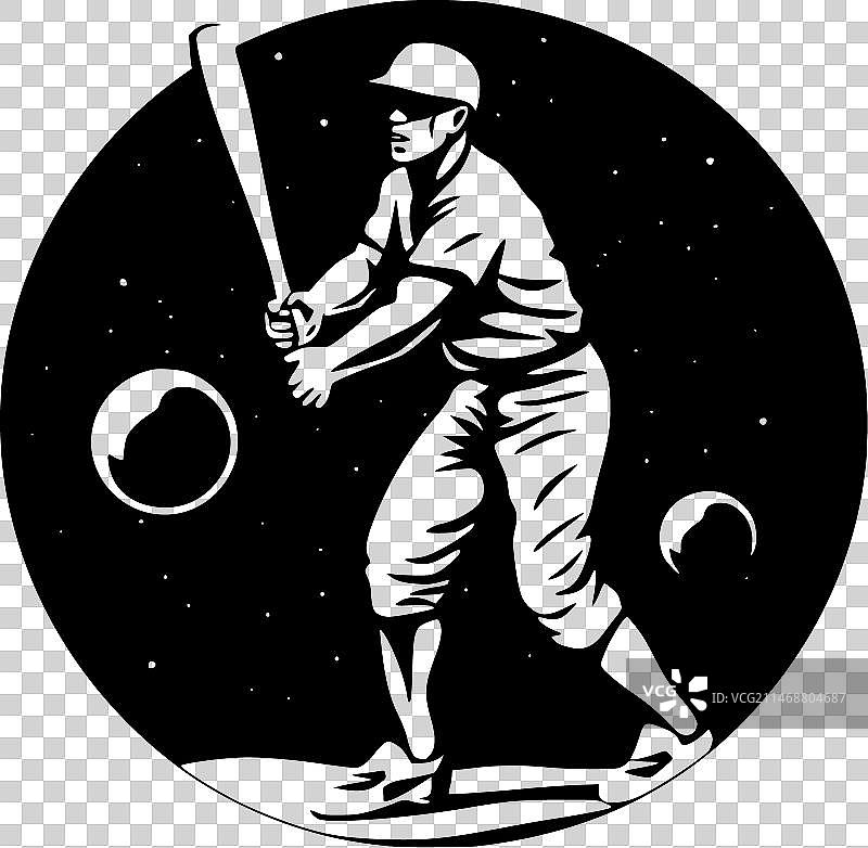 黑白棒球图标图片素材