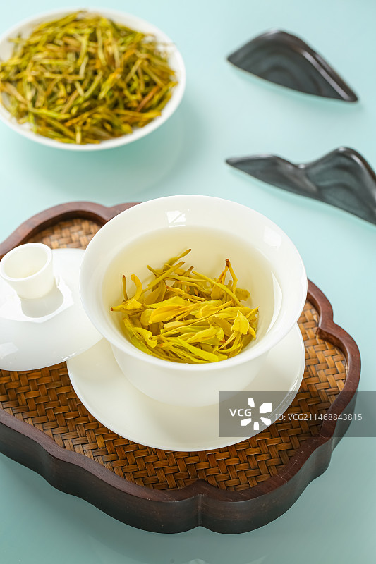 安吉白茶黄金芽图片素材