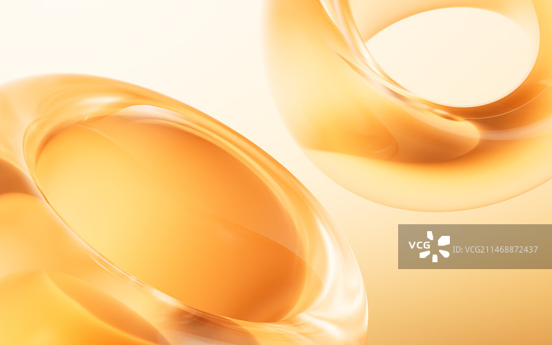 透明玻璃曲面背景3D渲染图片素材