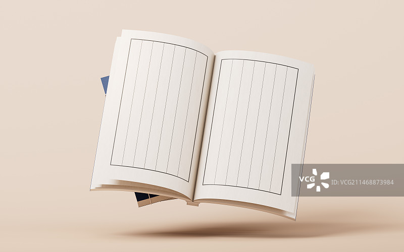 中国风古风书籍3D渲染图片素材