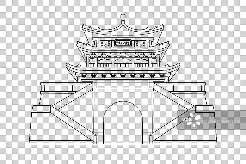 咸阳钟楼图片素材