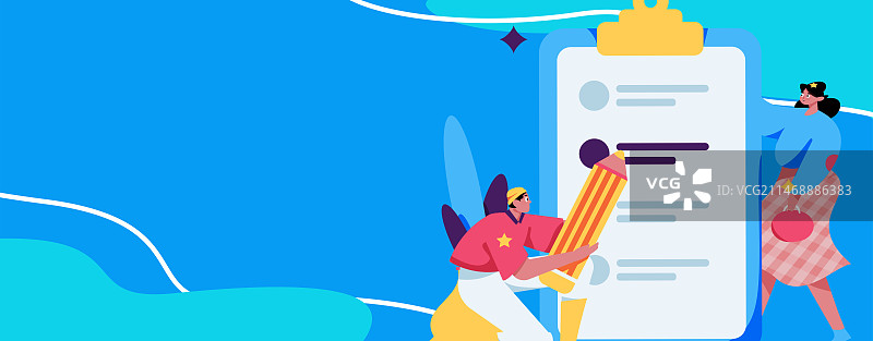 邀请好友进行问卷调查扁平矢量概念运营手绘插画图片素材