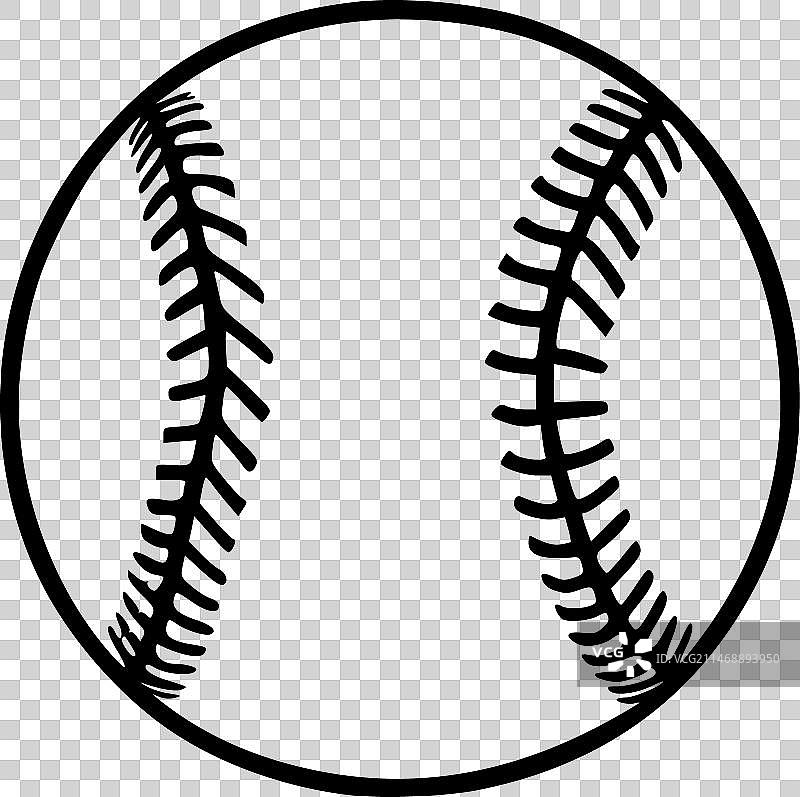 黑白棒球图标图片素材