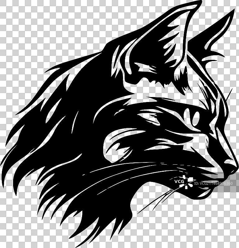 高品质野猫T恤logo图片素材