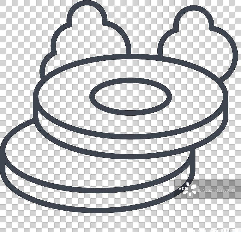 与早餐相关的牛排图标线性样式图片素材