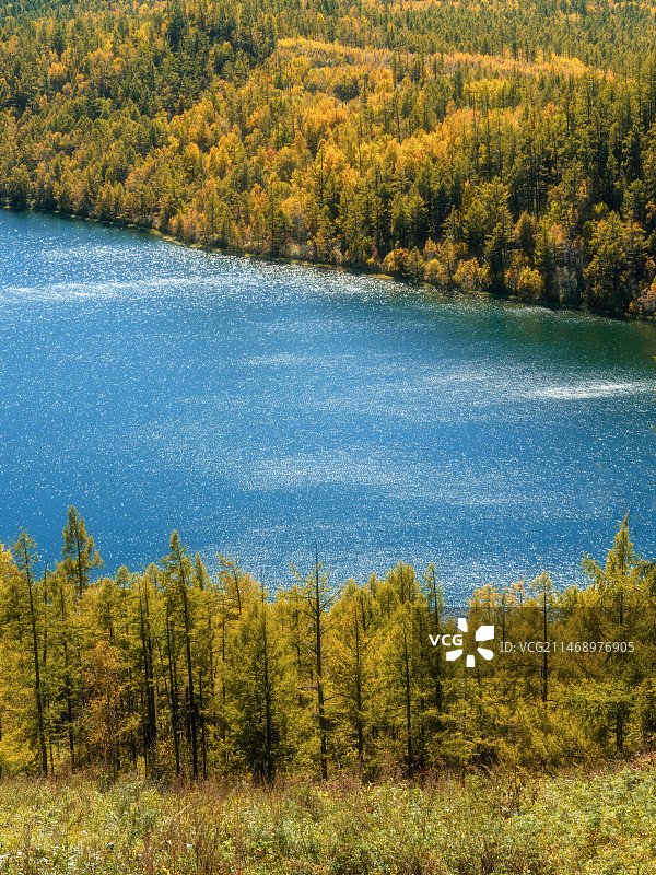 内蒙古阿尔山驼峰岭天池秋图片素材