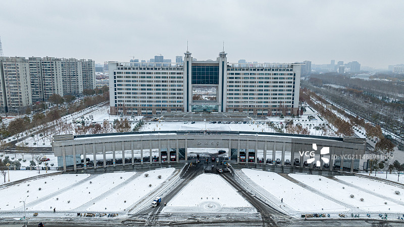 聊城大学西校区雪景图片素材