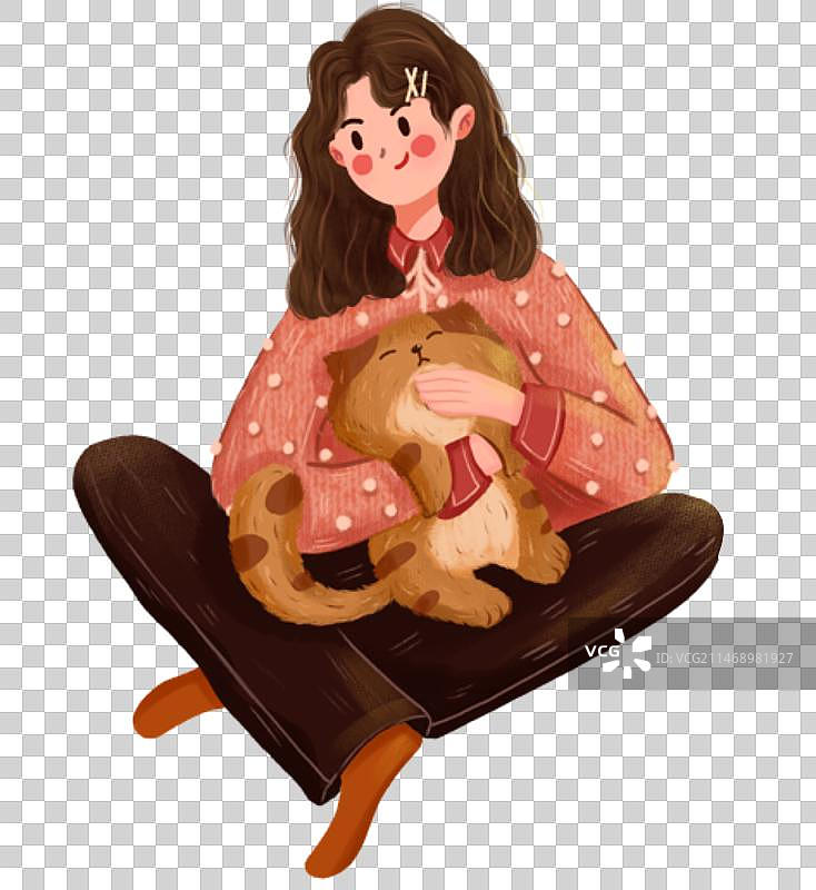 坐在沙发上的女孩  好友图片素材