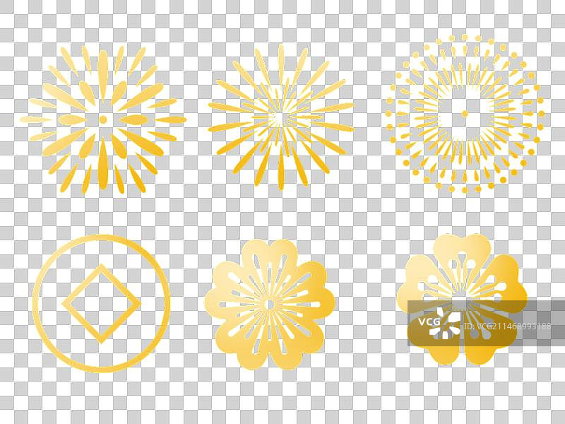 中国风传统礼花 花朵 铜钱 免抠实物图片素材