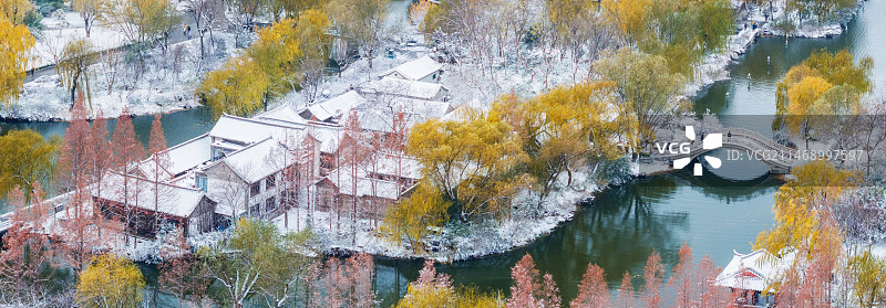 大明湖雪景图片素材