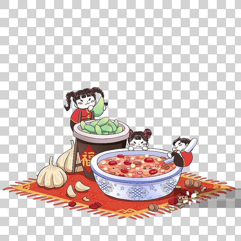 年俗通用版-腊八蒜腊八粥图片素材