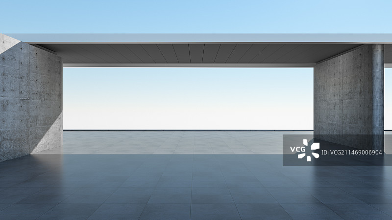 汽车背景_新能源产品_简约现代建筑_空间图片素材