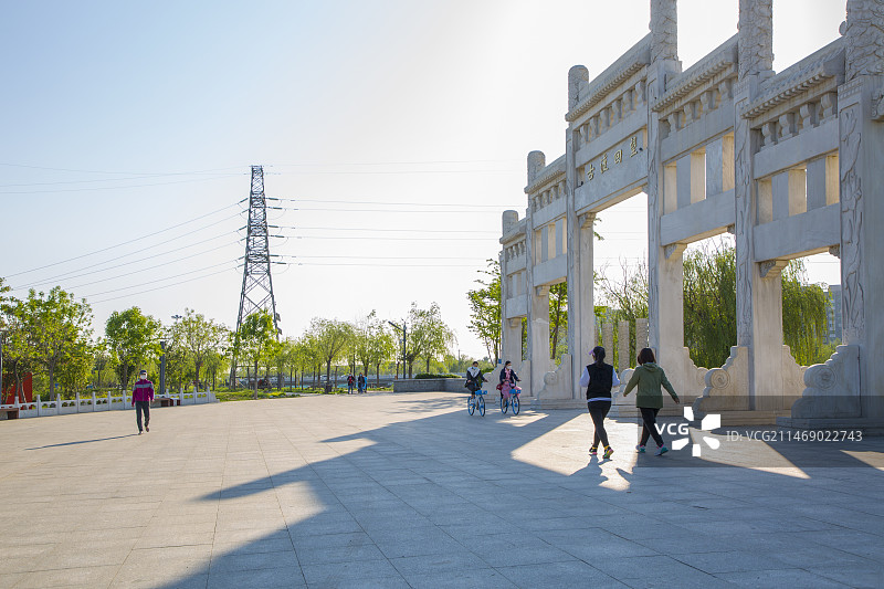 凉水河边滨河公园图片素材