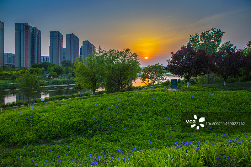 凉水河边滨河公园图片素材