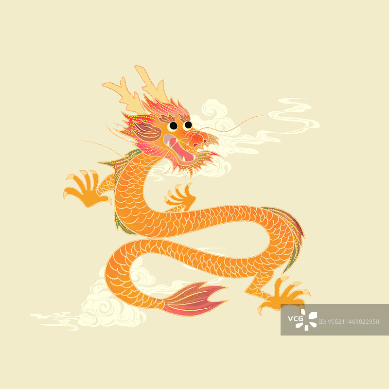 龙形象插画图片素材