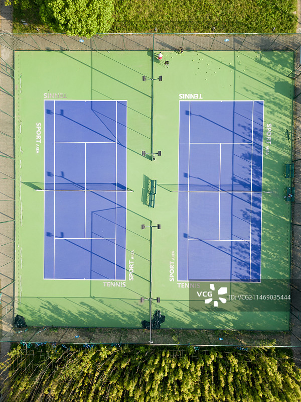 网球场航拍图片素材