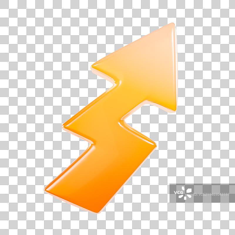 3D渲染的上升下降箭头金融促销元素图片素材