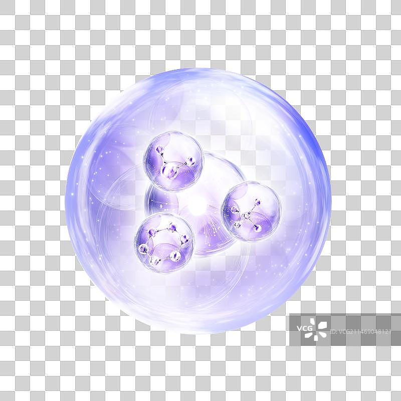 3D渲染的微观分子精华图片素材