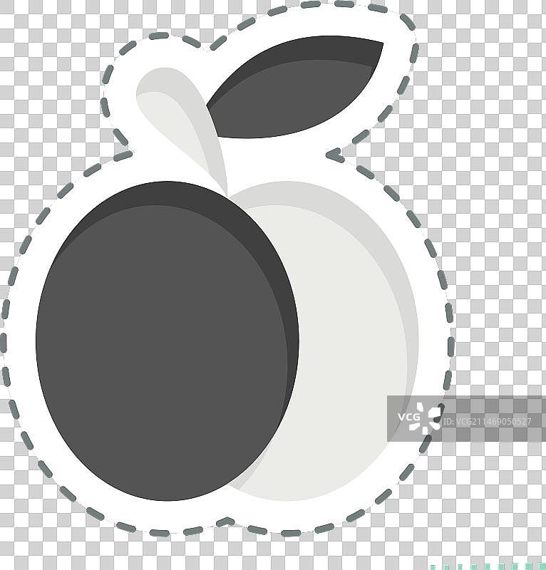 李子水果相关贴纸描边图片素材