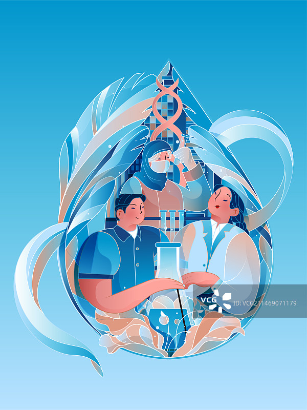 疫苗医疗卫生主题插画图片素材