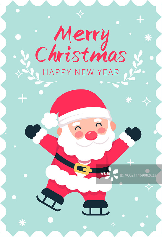 圣诞老人插画海报图片素材