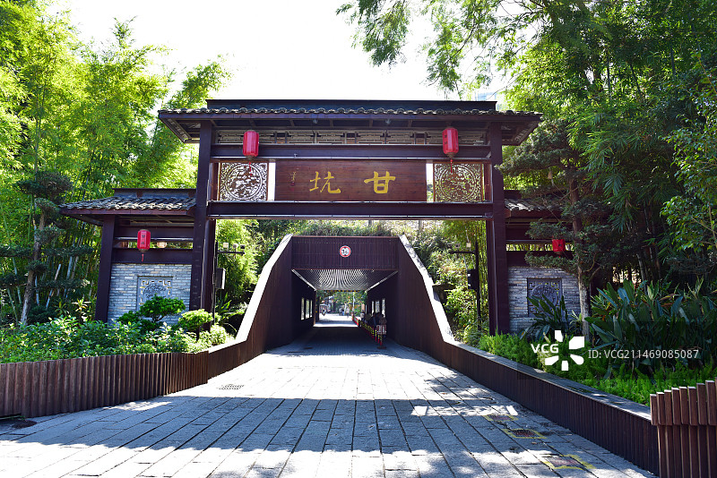 广东省深圳市龙岗区甘坑客家小镇图片素材