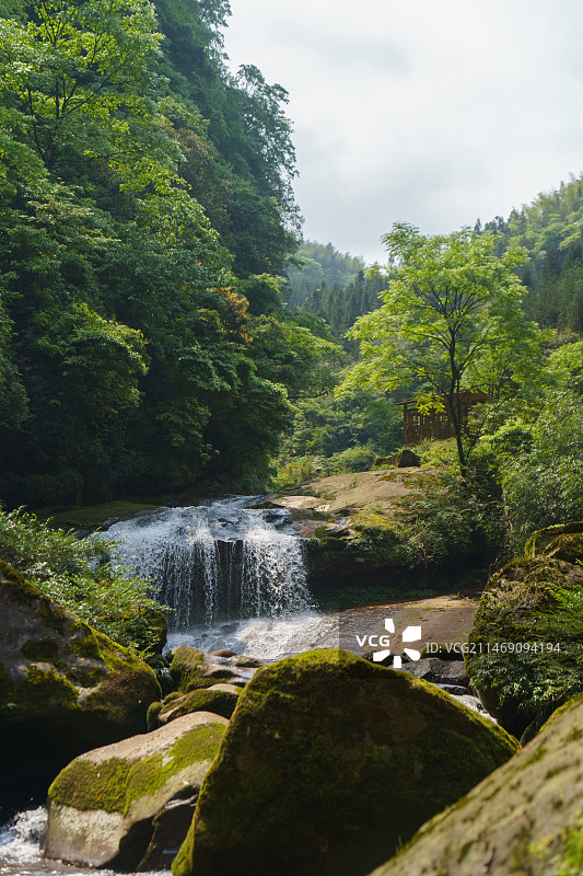 叙永县画稿溪国家级自然保护区夏日风景图片素材