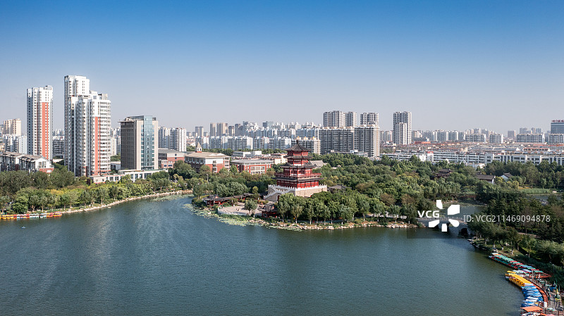 山东济宁南池公园图片素材