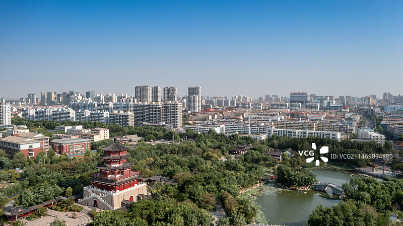 山东济宁南池公园图片素材