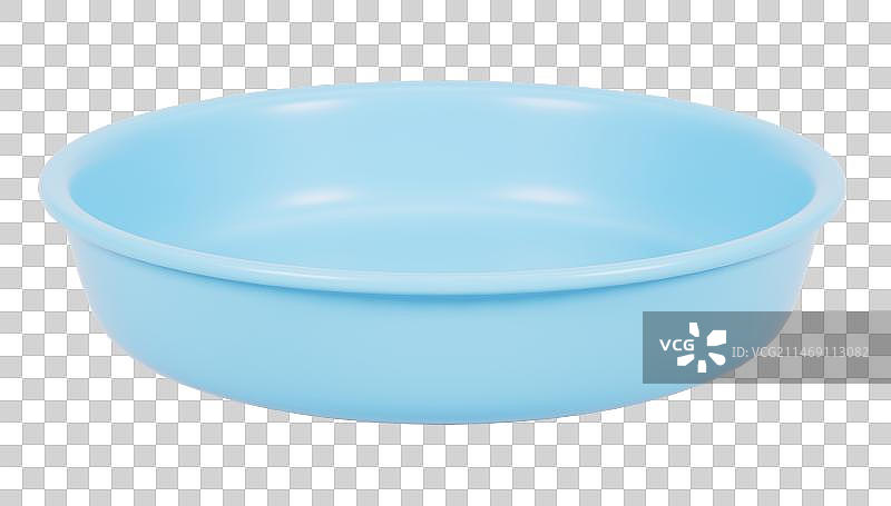 卡通水桶与洗涤用品3D插画图片素材