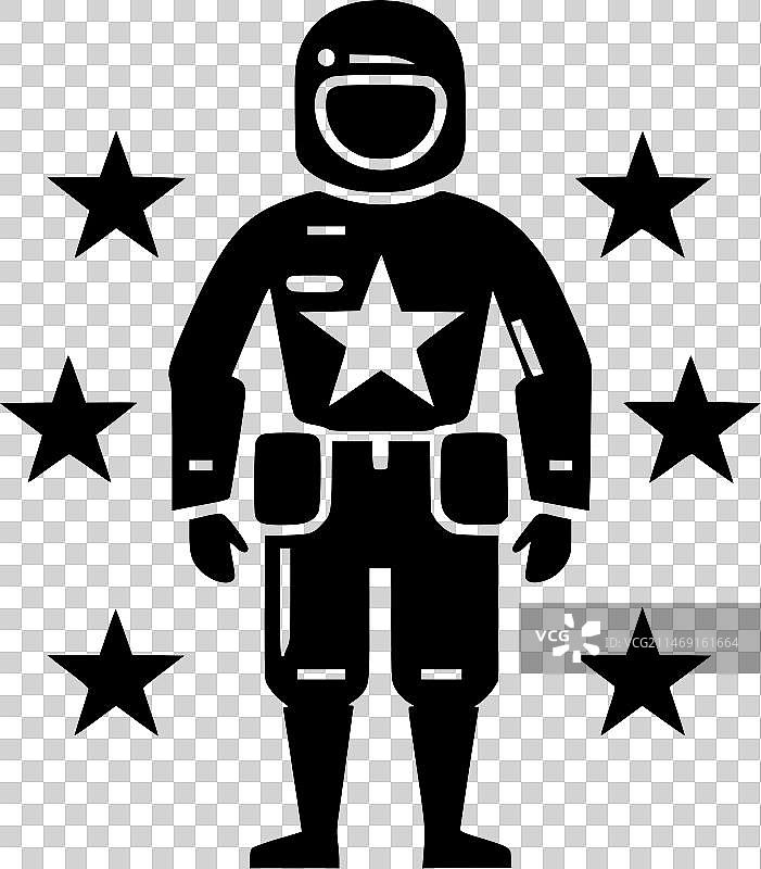 军队黑白隔离图标图片素材