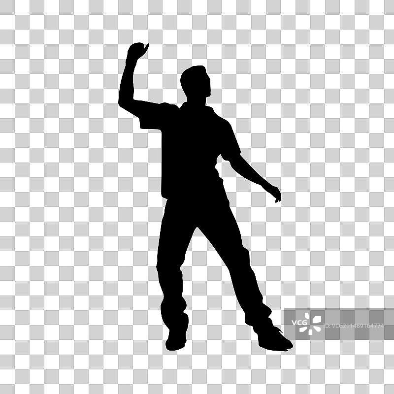 戏剧姿势演员黑色剪影图片素材