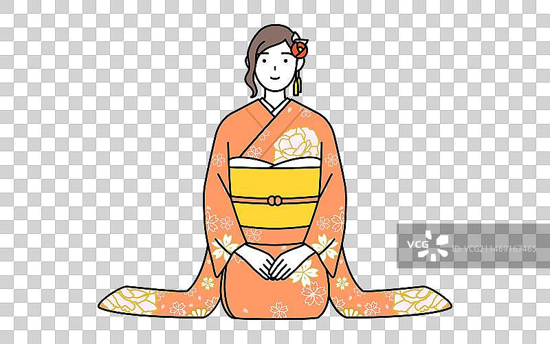 新年问候中的女人图片素材